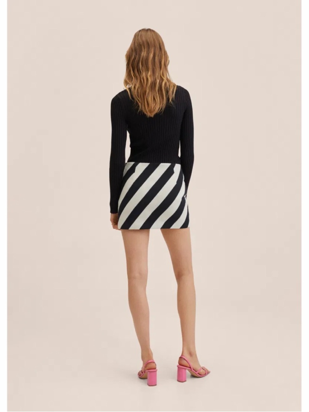 MANGO Striped Mini Skirt - Picture 3 of 10